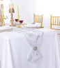 Paisley Sequin Lace Table Runner 13x108 Platinum