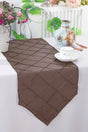 Pintuck Taffeta Table Runner 13x108 Chocolate