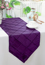 Pintuck Taffeta Table Runner 13x108 Eggplant