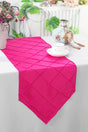 Pintuck Taffeta Table Runner 13x108 Fuchsia