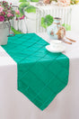 Pintuck Taffeta Table Runner 13x108 Jade