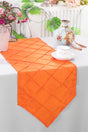Pintuck Taffeta Table Runner 13x108 Orange