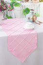 Pintuck Taffeta Table Runner 13x108 Pink