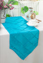Pintuck Taffeta Table Runner 13x108 Turquoise