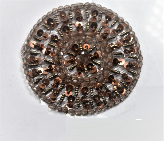 Round Sequins Beaded Patch 3.50"