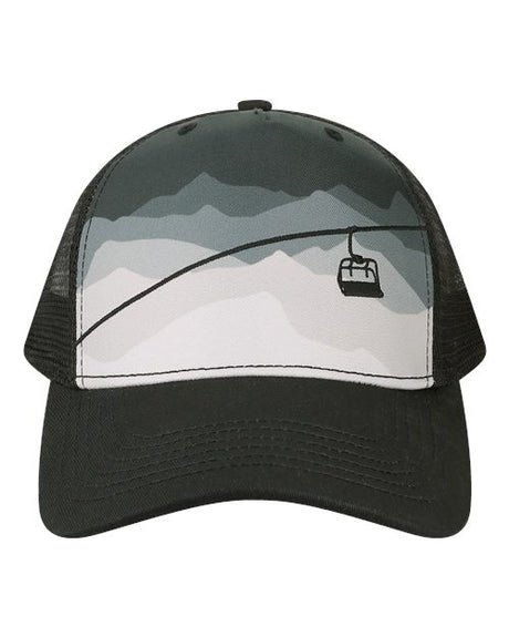 LOCALE Printed Five-Panel Trucker Cap