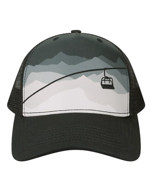 LOCALE Printed Five-Panel Trucker Cap