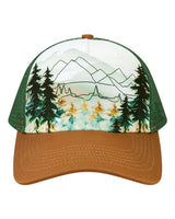 LOCALE Printed Five-Panel Trucker Cap
