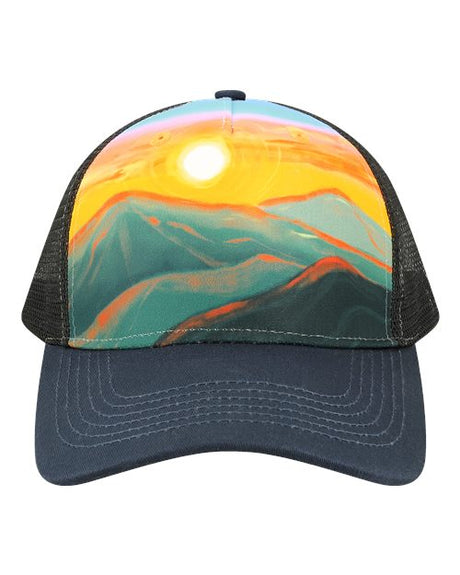 LOCALE Printed Five-Panel Trucker Cap