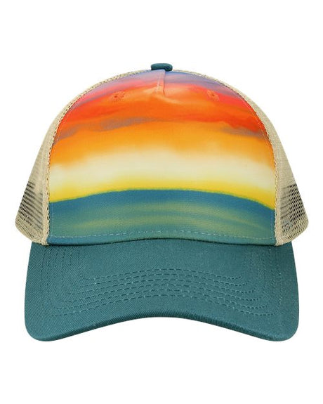 LOCALE Printed Five-Panel Trucker Cap