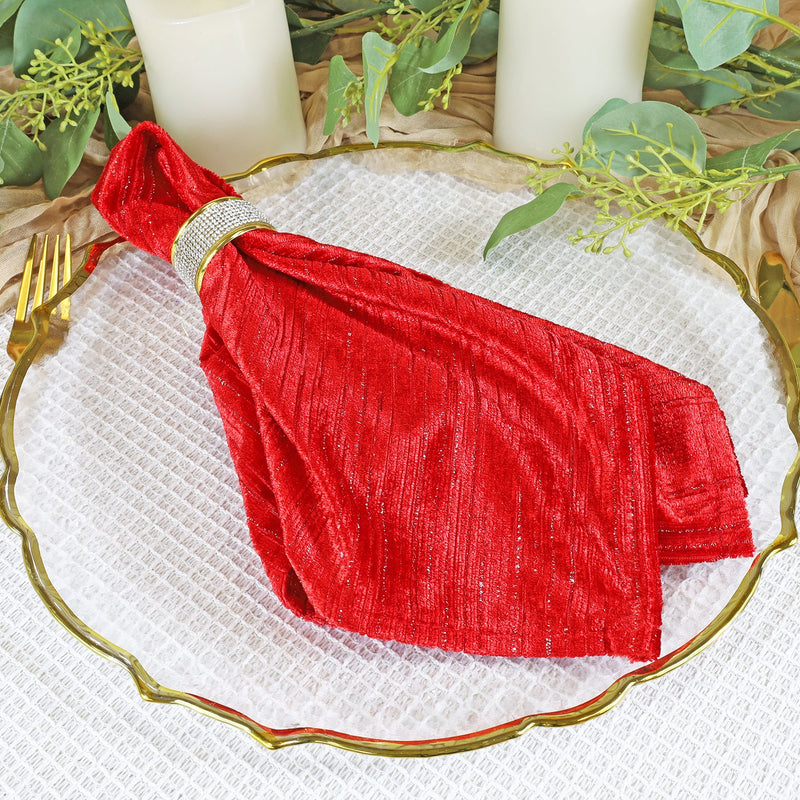 Chenille Shimmer Metallic Jacquard Velvet Napkin