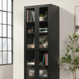 Glass Storage Bookcase Modern Display Cabinet for Home Office and Living Room
