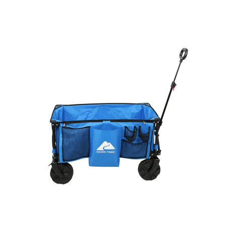 Ozark Trail TR-21727-1P Camping All-Terrain Folding Wagon – Oversized Wheels, Blue