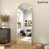 Vlush Full Length Mirror, 65"x22" with Aluminum Frame (Gold)