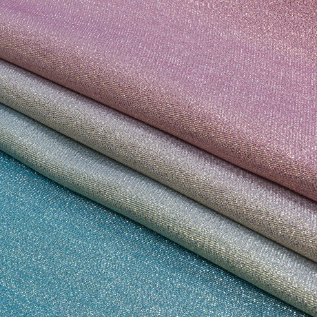 Metallic Pastel Purple, Blue and Gold Polyester Lame