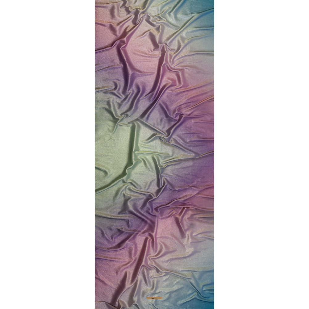 Metallic Pastel Purple, Blue and Gold Polyester Lame