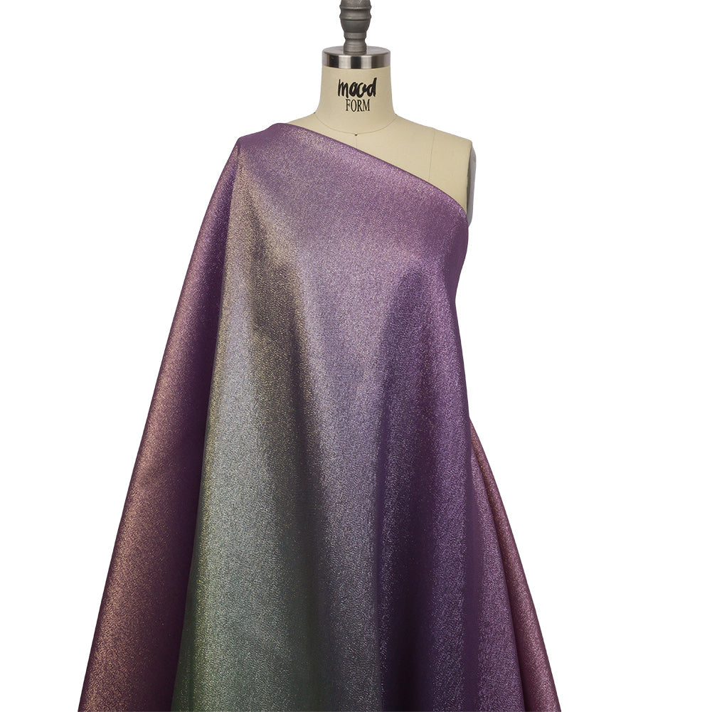 Metallic Pastel Purple, Blue and Gold Polyester Lame