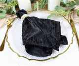 Velvet Dinner Napkins 20x20 Black