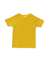 Lucky Friends 1304 100% Cotton Fabric - Mustard, Youth T-Shirt, Side Seams, Tear Away Label (1 Piece)