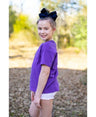 Lucky Friends 1304 100 Percent Cotton Fabric - Purple, Youth T-Shirt (1 Piece)