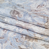 Metallic Golden Egg, Plein Air and Kentucky Blue Abstract Luxury Brocade