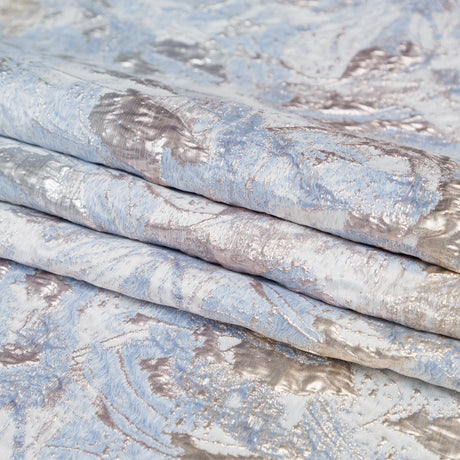 Metallic Golden Egg, Plein Air and Kentucky Blue Abstract Luxury Brocade