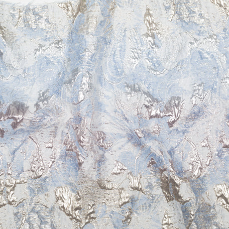 Metallic Golden Egg, Plein Air and Kentucky Blue Abstract Luxury Brocade