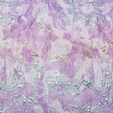 Metallic Golden Egg, African Violet and Winsome Orchid Abstract Luxury Brocade