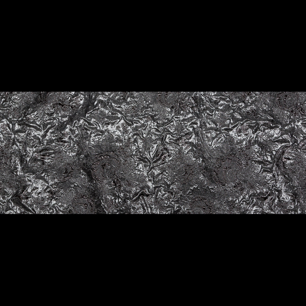 Metallic Gunmetal and After Dark Floral Luxury Double Layer Organza Brocade