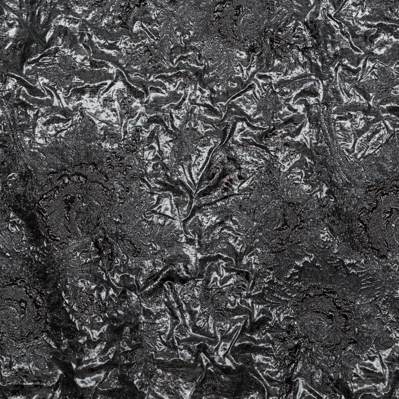 Metallic Gunmetal and After Dark Floral Luxury Double Layer Organza Brocade