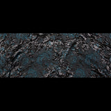 Metallic Gibraltar Sea and Black Floral Luxury Double Layer Organza Brocade