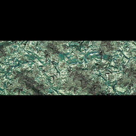 Metallic Verdant Green and Black Floral Luxury Double Layer Organza Brocade