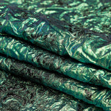 Metallic Verdant Green and Black Floral Luxury Double Layer Organza Brocade