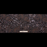 Metallic Two Penny and Black Floral Luxury Double Layer Orangza Brocade