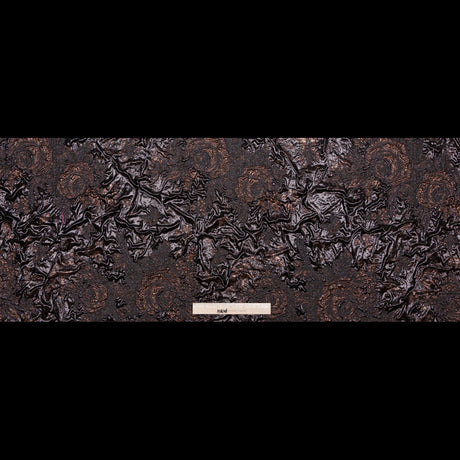 Metallic Two Penny and Black Floral Luxury Double Layer Orangza Brocade