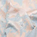 Pearl Blue, Cream Puff, and Metallic Silver Abstract Luxury Brocade