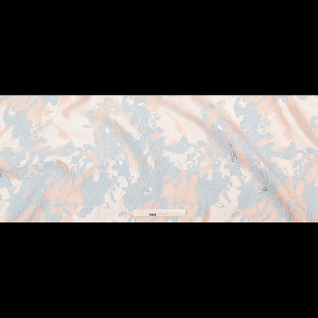 Pearl Blue, Cream Puff, and Metallic Silver Abstract Luxury Brocade