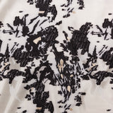 Jet Set, Blanc de Blanc and Metallic Gold Abstract Luxury Brocade