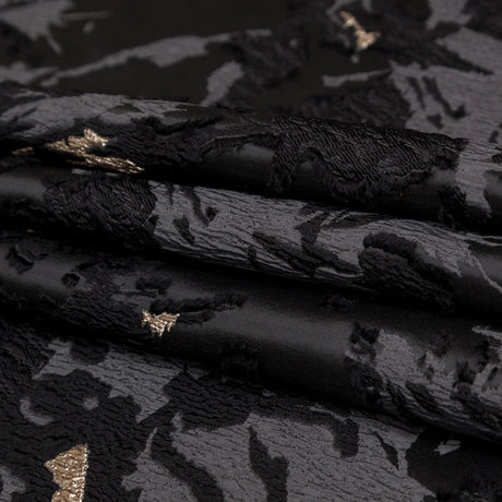 Sedona Sage, Moonless Night and Metallic Golden Egg Abstract Luxury Brocade