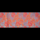 Neon Shocking Orange and Rose Water Foliage Luxury Brocade