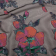 Metallic Evergreen, Cinnamon Stick and Boysenberry Floral Luxury Organza Jacquard