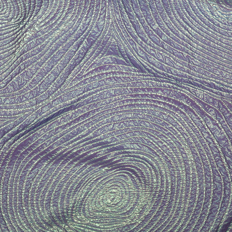 Metallic Green and Moroccan Blue Iridescent Spirals Luxury Organza Brocade