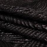 Metallic Black Spirals Luxury Organza Brocade