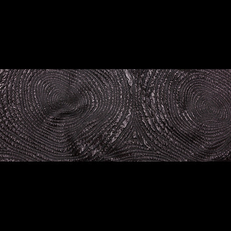 Metallic Black Spirals Luxury Organza Brocade