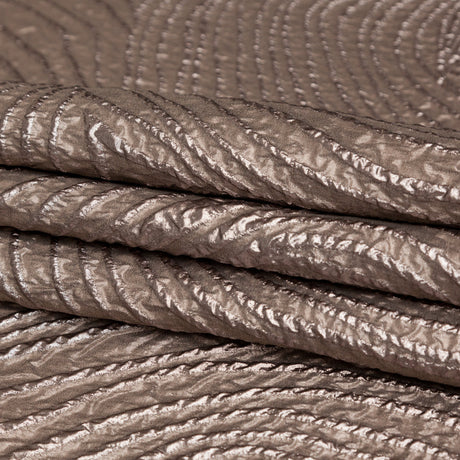 Metallic Timber Wolf Spirals Luxury Organza Brocade