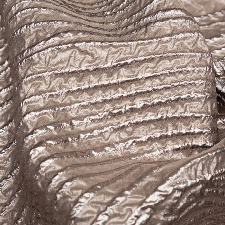 Metallic Timber Wolf Spirals Luxury Organza Brocade
