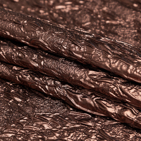 Metallic Pine Cone Crinkled Luxury Brocade