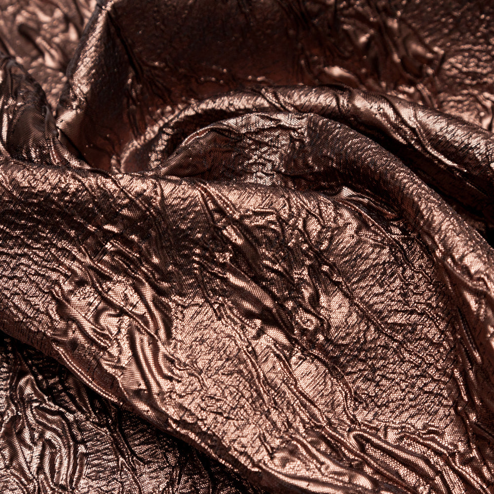 Metallic Pine Cone Crinkled Luxury Brocade
