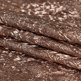 Metallic Teak Crinkled Luxury Brocade