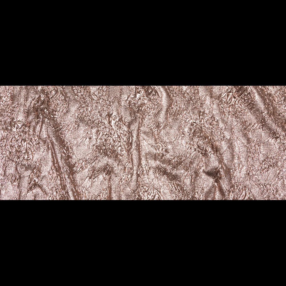 Metallic Teak Crinkled Luxury Brocade